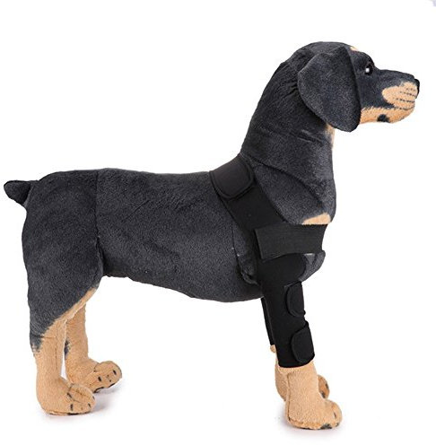 HanDingSM Hunde Ellenbogenbandage,Haustier Beinbeinstütze,Hundebein Ärmel (S, Schwarz)