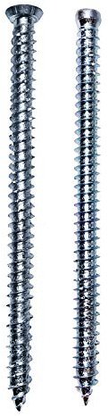 Belko Fensterrahmenschrauben Zylinderkopf 7,5x132 mm - 100 Stk, verzinkt, TX25, inkl. Bit, dübellose Verschraubung, Rahmenschraube, Mauerschraube - ideal für Fenster und Türen