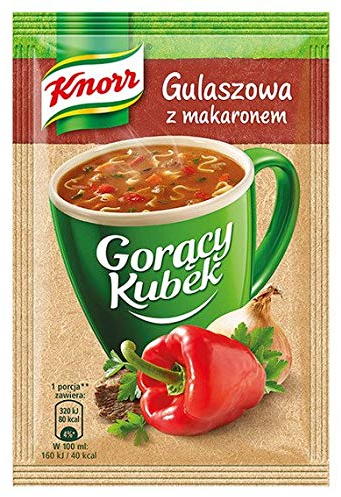 Knorr Goracy Kubek Goulash Soup - Instant Mug 5 x 14 g Hot Cup Quick Instant Soup Gulaszowa