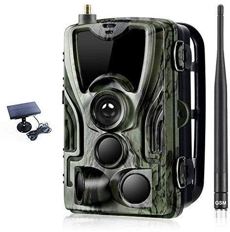 2G Fotocamera da Caccia MMS 1080P 16MP, Fototrappola Infrarossi Fotografica, 940nm IR LEDs Macchine Fotografiche da Caccia Visione notturna 65ft Impermeabile IP65, Include Scheda SD e Batteria Solare