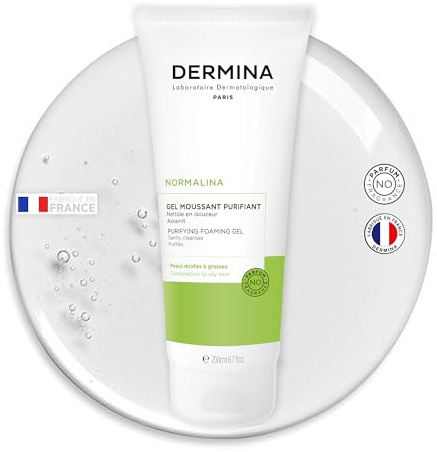 DERMINA Gel Nettoyant Anti-Imperfections pour Peaux Acnéiques 200 ml