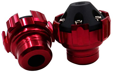 Motorrad Anti-Crash Rahmen Sliders, Asudaro 1 Paar Universal Motorrad Sturzschutz Motorrad Rahmen Schieberegler Protektoren Sturzpad Motorrad CNC Aluminiumrahmen Slider Verkleidungs ​​Guar,Rot