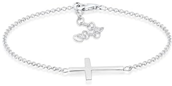 Elli Armband Damen Kreuz Basic 925 Silber vergoldet