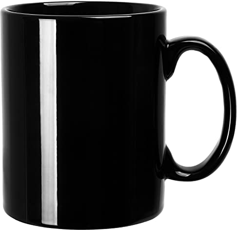 SHOWFULL Large Coffee Mug, 22 OZ Coffee Mugs, 650ml Smooth Ceramic Tea Cups, Big Capacity and Handle, for Office, Home, Black