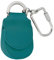 MANAGE Schlüsselanhänger Leder Türkis für Münzen Schlüssel Schlüsselring Karabiner - Keychain Autoschlüsselanhänger klein Echtleder Damen Herren mini kleingeldbörse (Türkis)