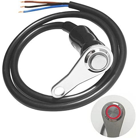 Greluma 1 Pz 12V LED Interruttore per motocicletta ON-Off Faro fendinebbia manubrio Supporto regolabile Interruttori pulsante-22mm (7/8)