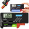 Retoo Schwarz Digitaler Batterietester für Batterie und Akku AAA, AA, CR, Knopfzellenbatterie, 1.5V 3.7V 9V, Anzeige des Ladestatus/Volt, BatteryCheck, Testgerät, Batterieprüfer, Messgerät