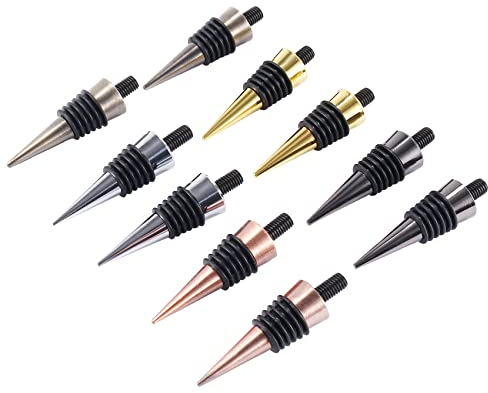 Bruafsir 10 pezzi tappo di bottiglia vuoto con perno filettato tappo in metallo inserti set hardware per legno tornitura progetto fai da te