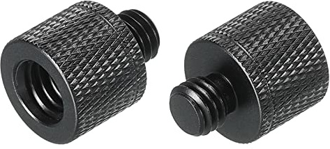 sourcing map 2 Pack Mikrofonständer Adapter 3/8 Buchse x M8 Stecker Schwarz | Kamera Schraube