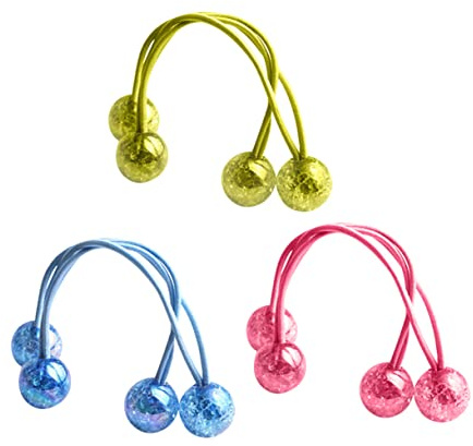 minkissy 3 Paare Ponytail Holder Stretch-stirnbänder Für Frauen Bunte Gummibänder Nostalgie Zopfhalter Armbandhalter Schwanzbänder Armband Für Frauen Zopfgummi Fräulein Pferdeschwanz Haar