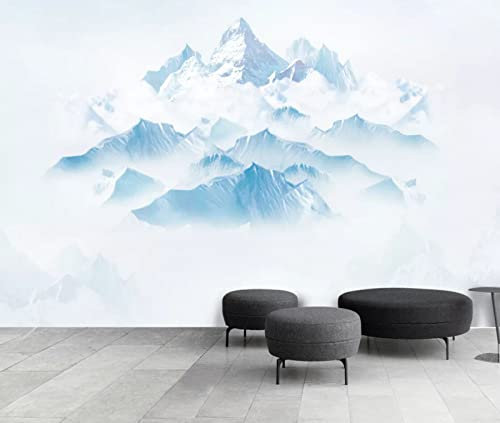 Papel Pintado Pared 3D Papel Tapiz Azul Tinta Y Agua Paisaje Fotomurales 3D Tv Fondo Pared Moderno Dormitorio Murales