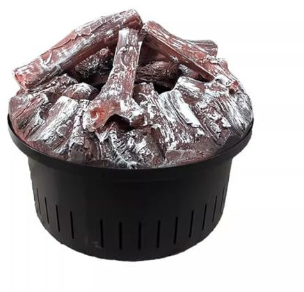 BABETT Chimenea Interior Eléctrica Chimenea electrónica Redonda de Vapor de Agua, Estufa de Llama de carbón simulada, Adornos atomizados 3D for humidificador Chimenea Vertical Eléctrica