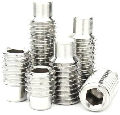 Tornillo hexagonal sin cabeza, extremo convexo, M5, M6, M8, M10, M12, M16, tornillo de fijación de punta Allen de acero inoxidable, 2 uds., 2 piezas, M8x35mm