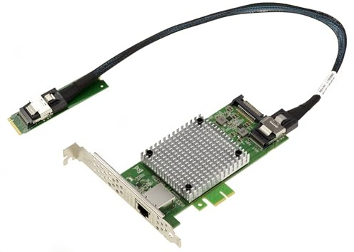 KALEA-INFORMATIQUE Tarjeta controladora de Red M2 M.2 NGFF PCIe B M Key 10 Gigabit RJ45 LAN Ethernet 10 100 1000 1G 2.5G 5G 10G Chipset Intel I82599 | Tarjeta M2 10 Gigabit RJ45 con controlador Intel 82599