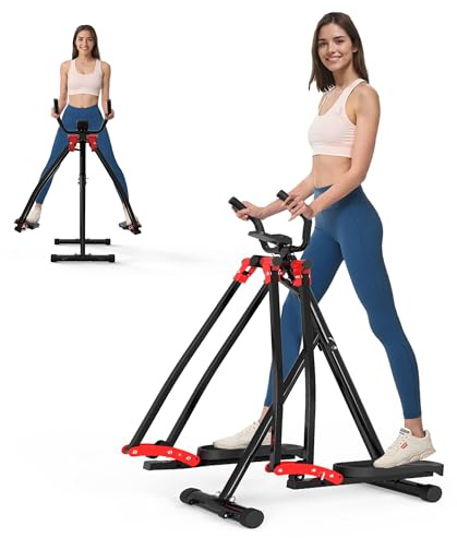 Air Walk Elliptical Glider Machine,30 inch Long Stride Full-Body Cardio Cross Trainer Foldable uitable for Small Spaces,350LBS Weight Capacity