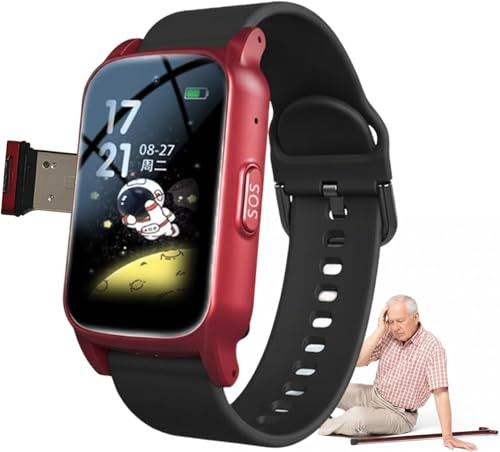 Chiamate di emergenza per anziano, GPS, smartwatch con rilevamento delle cadute, adatto per anziani