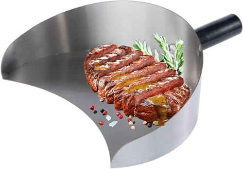 JyqPcm Rotisserie Fangpfanne Fleischfänger,Handheld Rotisserie Catcher,Praktische Döner-Schaufel,Fleisch Auffangpfanne,Durable Grill Zubehör Für Gyro Döner Kebab,Vertikalen Drehspieß