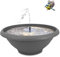 matches21 HOME & HOBBY Set de fuente solar XXL para exteriores, cuenco grande de 60 cm en gris como fuente de jardín