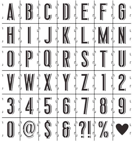 yolzhxe 42 Piezas Plantillas de Letras, 10 cm Plantillas Numeros Alfabeto, Reutilizables Stencil Letras, para Pintar Proyectos de Arte de Bricolaje Decoración y Escritura