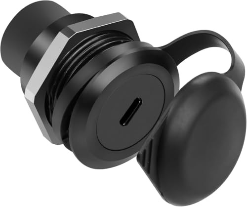 VISSQH Adattatore montaggio a incasso a USB 3.0 femmina a tipo C femmina USB C montaggio a pannello Accoppiatore con copertura antipolvere connettore rotondo