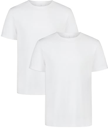 Under Armour Maglia Intima Girocollo Cotone Uomo Confezione 2 – Senza Etichette, vestibilità Elasticizzata Morbida, Traspirante & Anti-Sudore – Maglietta Bianca