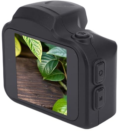 Vikye Pequeña Cámara Digital, Cámara Digital Compacta 4K 64MP con Luz de Relleno y 19 Filtros Retro para Estudiantes, Viajes, Fotografía (Black)