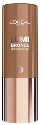 L'Oréal Paris - Le Stick Soleil - Stick Bronzant Contouring - Teint Hâlé Éclatant - Texture Crémeuse Fondante - Fini Poudré - Format Facile à Transporter - Lumi Bronze - Teinte : 110 Toasted Sunlight