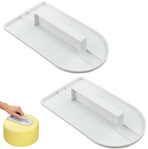 2PCS Fondant Cake Smoother,Flat Edge Cake Icing Polisher for Home Kitchens Cakes Shops Candy Shops