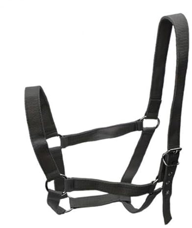 Dickly Horse Halter, Chin And Throat Halter with Snap Hook, Portable, Adjustable Horse Rope, Wear-resistant for Racetrack, Farm And Pasture, black