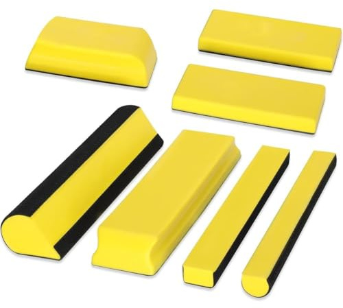 PokFhgur 7pcs Sanding Blocks Auto Body Auto Body Sanding Block for Woodworking, Automotive Body and Crafts Polishing