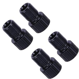 AMSLSIU Fahrradventiladapter Set, Ersatzteil inklusive 4 teiligem Zubehör, einfach zu montierender Umbausatz für Mountainbike und Rennradreifen, inklusive Pumpenwerkzeug,