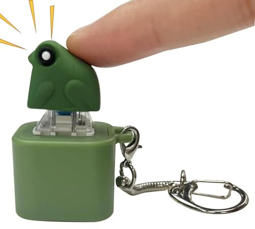 Click Fidget Toy | Portachiavi a forma di rana luminosa e sonora | Giocattolo sensoriale per alleviare lo stress portatile per bambini, adolescenti e adulti, scuola, ufficio, viaggi, per
