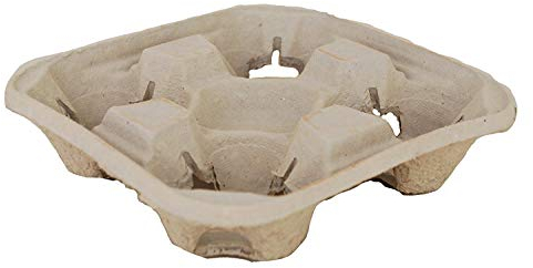 Disposable Cup Carry Trays Takeaway Carrier Cup Holders Cardboard Tea Coffee (90, 4 CUP)