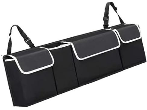 Eidyer Car Boot Organiser, Storage Bag for Car Trunk, Car Boot Tidy, Collapsible Multi-Compartment Car Organiser, Waterproof Non-Slip Durable (90cm×12cm×25cm)