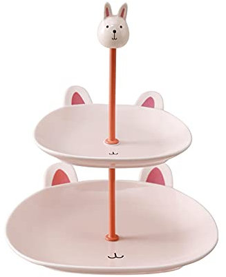 OQHAIR Fruteros Soporte para Pasteles De 3 Niveles Plato De Frutas Estante De Personalidad Mesa De Postre Creativa De Múltiples Capas Soporte De Exhibición Pastelería De Postre Plato Lind