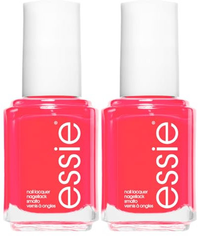 Essie Nagellack mit langem Halt, professionelles und glänzendes Ergebnis, 14 Tage Halt mit flachem Applikator, Farbe 72 Pfirsich Daiquiri – 2 Kosmetika