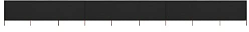 ZEYUAN 9-teiliges Windschutzgewebe 1200 x 160 cm Schwarz, Zaun Sichtschutz, Sichtschutz Garten, Windschutz, Gartensichtschutz, Bauzaun Sichtschutz, Terassen Sichtschutz - 47202