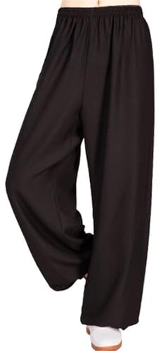 XUHCLY Tai Chi Pants,Wing Chun Tai Chi Loose Pant for Men Women,Kung Fu Trousers,Martial Arts Pants with Pockets(Size:M,Color:A)