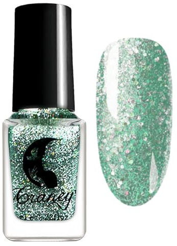 Glitter Nail Polish - Green Nail Polish - Shimmer Green Glitter Nail Varnish - Long Lasting Quick Dry nail polish No UV Needed - Reflective Shiny Chameleon green Nail Varnish For Women Nails Art DIY