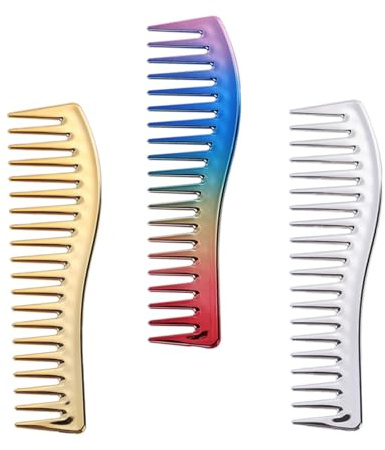UKCOCO 3pezzi Pettine da Parrucchiere Maschile per Styling dei Capelli Pettine da Taglio per Barbiere Larghi per Capelli Strumento per Parrucchieri