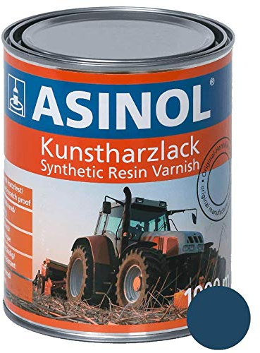 ASINOL Kunstharzlack Nussbaum Blau 1.000 ml Hochglanz für Fahrzeuge, Maschinen und Konstruktionen im Innen- und Außenbereich