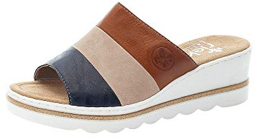 Rieker Damer 67492 sandal, Blå kombi, 39 EU