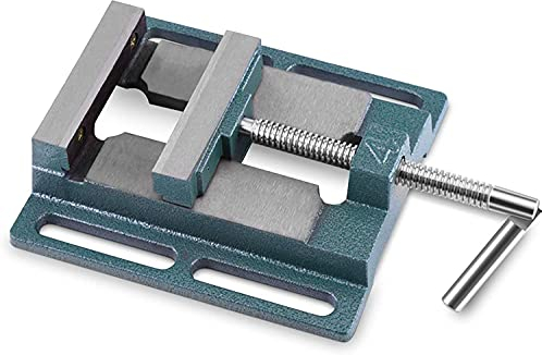 Schraubstock für Standbohrmaschine, Öffnung Parallel Tischschraubstock, Hochleistungs Werkstatt Klemmschraubstock, Backenbreite Öffnung 110 mm, Backenbreite 20 mm