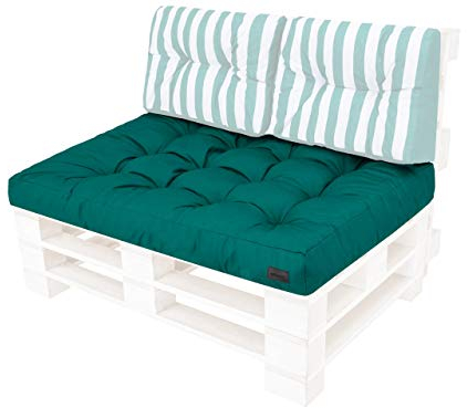 Palettenkissen Sitzkissen 120x80 cm Matratze Kissen Polsterauflagen Gartenmöbel Gartenmöbel Polster Garten Freizeit Modern Palettenmöbel - Grün