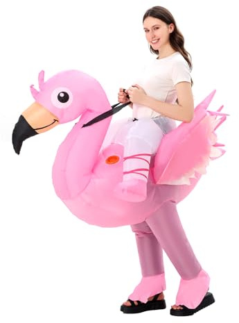 FXICH Inflatable flamingo Costume for adult,Halloween Csotume for adult,Inflatable Costumes,Unisex adult inflatable costume