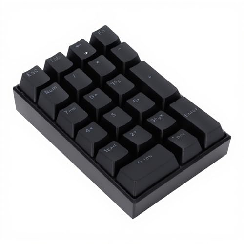 Cuifati Kabelgebundener Ziffernblock mit 21 Tasten RGB, Abgestufte Tastenkappe mit Hintergrundbeleuchteter Mechanischer -LED-Tastatur Plug-and-Play-Zifferntastatur - High Keycap