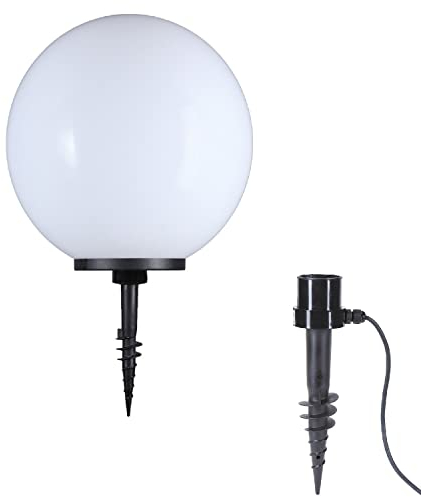 Kugelleuchte inkl. Erdspieß Ø 40cm Kugellampe E27 Außenleuchte Garten Lampe IP44 Deko Leuchtkugel 230V witterungsbeständig