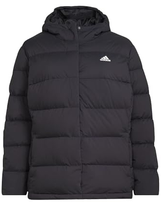 adidas Damen Helionic Hooded Down Jacket (Plus Size), White, XL Plus