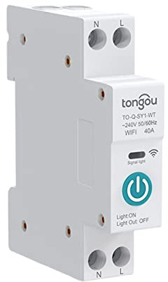 16A Wifi Smart effektbrytare 1P Din skena hem fjärrkontroll brytare