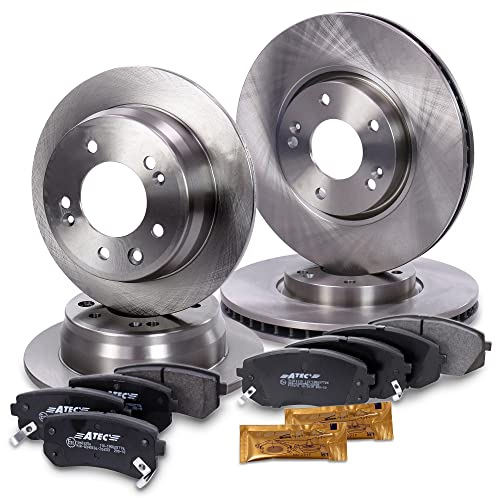 ATEC GERMANY Juego de frenos incl. discos de freno delanteros Ø 300 mm ventilados+traseros Ø 262 mm completos+pastillas de freno delanteras y traseras HYUNDAI ix35 (LM, EL, ELH),KIA SPORTAGE III (SL)